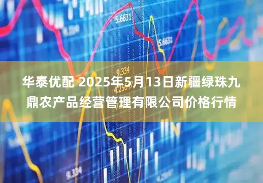 华泰优配 2025年5月13日新疆绿珠九鼎农产品经营管理有限公司价格行情
