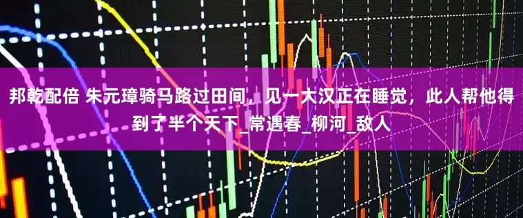 邦乾配倍 朱元璋骑马路过田间，见一大汉正在睡觉，此人帮他得到了半个天下_常遇春_柳河_敌人