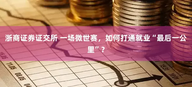 浙商证券证交所 一场微世赛，如何打通就业“最后一公里”？